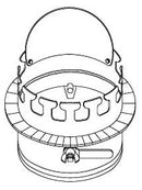 CROWN TAB COLLAR SCOOP AND DAMPER 6''